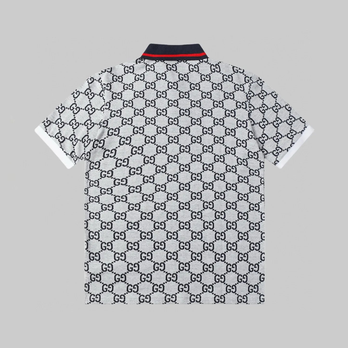 All‑Over Print Color‑Blocked Polo Shirt