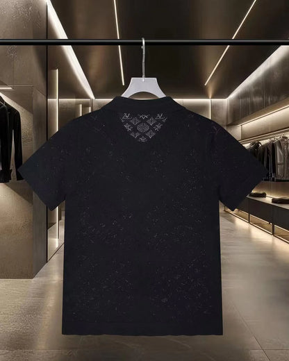 Hollow-out jacquard T-shirt