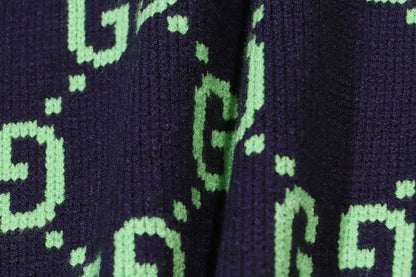 Lime Jacquard Knit Sweater