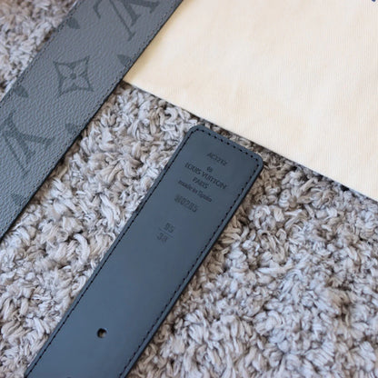 Grey-Blue Embossed Belt