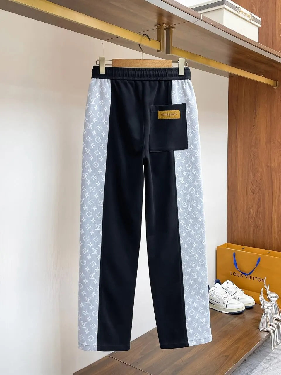 Monogram Color‑Block Straight‑Leg sweatpants
