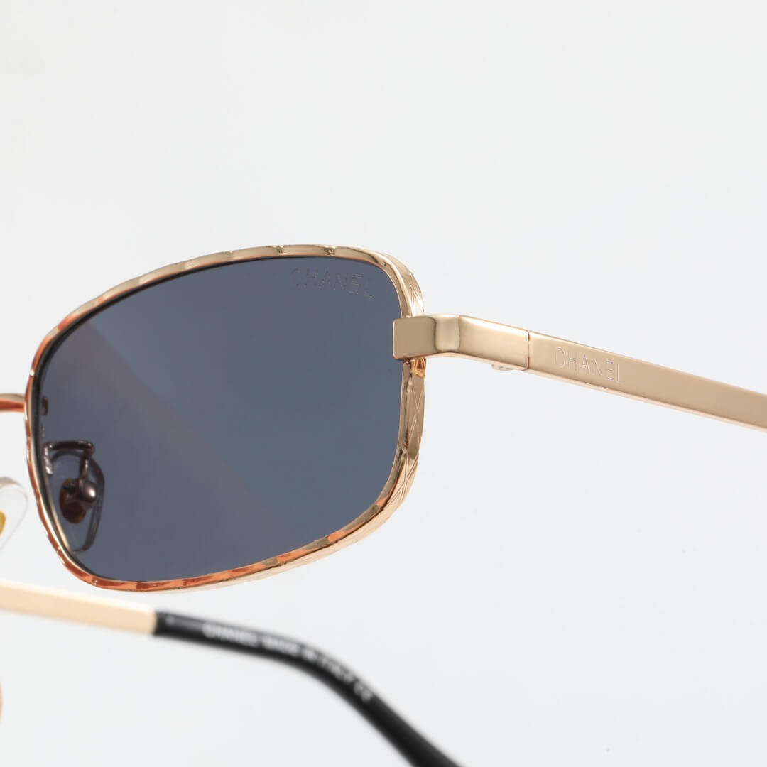 Slim Metal Narrow Rectangle Sunglasses