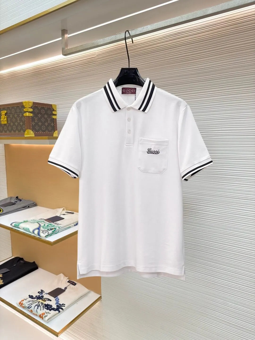 Color Block Stripe Polo Shirt