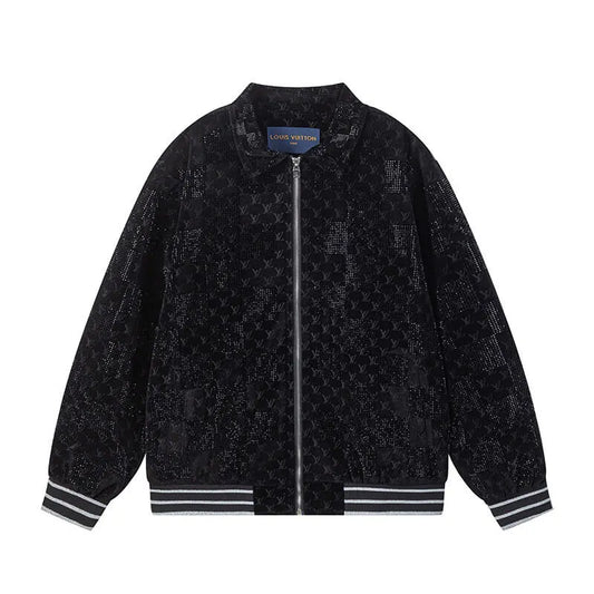All‑Over Print Rhinestone Jacket