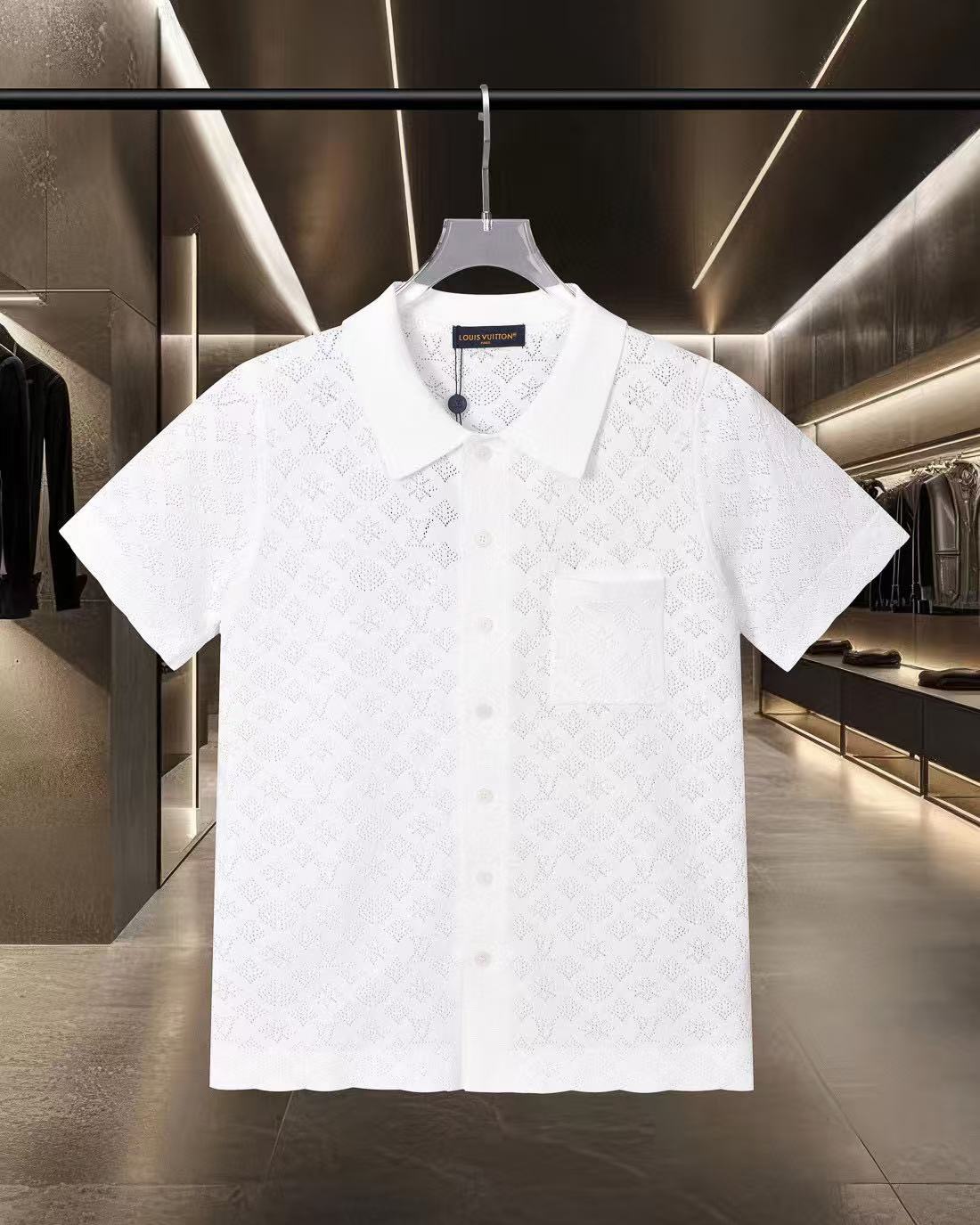 Hollow-out jacquard T-shirt