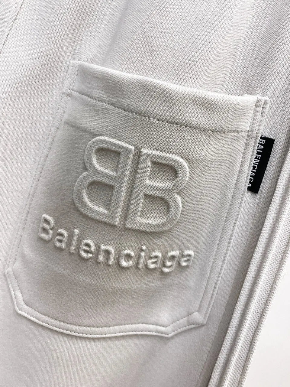 Side‑Stripe Text Detail Straight Pants