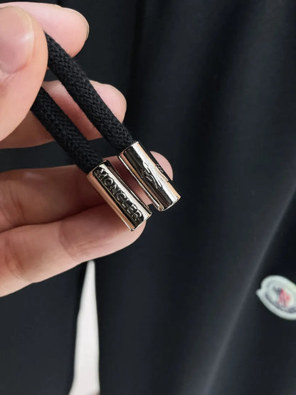 Color‑Block Side Tape Badge Straight Pants
