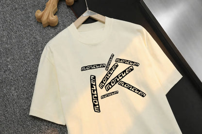 Radial Staggered Crew Neck T‑shirt