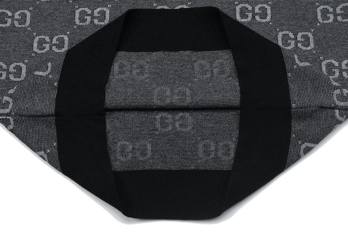 Jacquard Crew Neck Knit Sweater