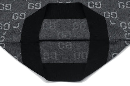 Jacquard Crew Neck Knit Sweater