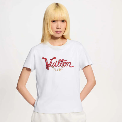Red Letter Print T‑Shirt