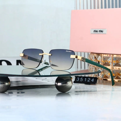 Retro Metal Cut Edge Fashion Sunglasses