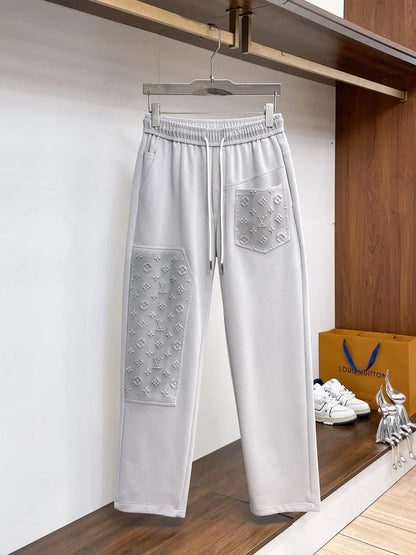 Patchwork Embossed Monogram Pants