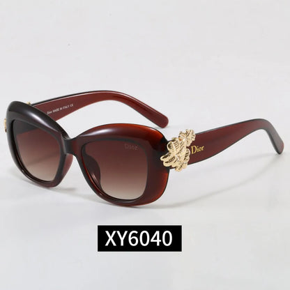 Oval Floral Decor Sunglasses