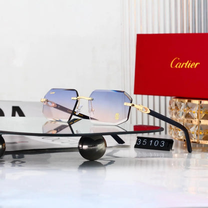 Rimless Octagonal Sunglasses