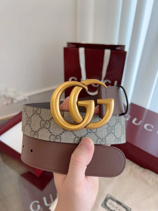 Fabric & Leather Patchwork Belt