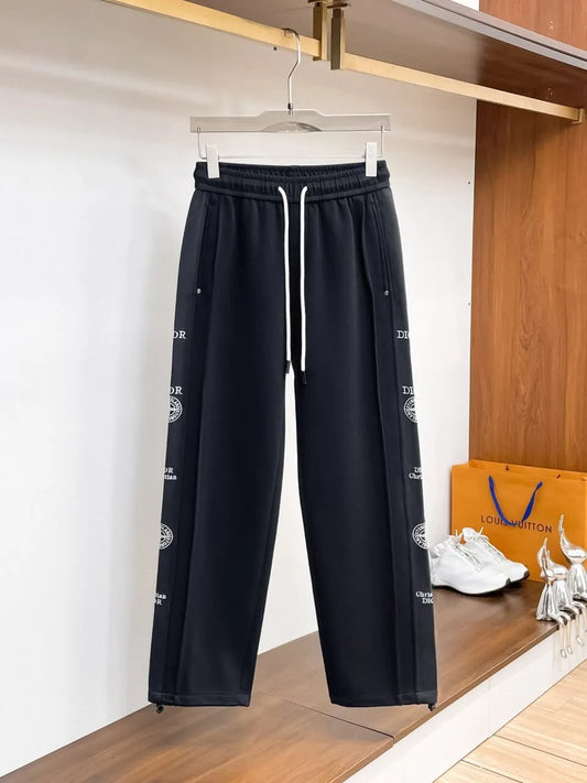 Side Repeating Print Loose‑Fit Pants