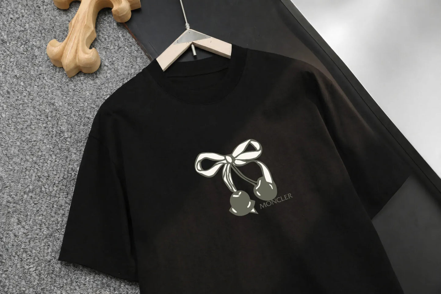 Bow‑Cherry Cute Style Print T‑shirt