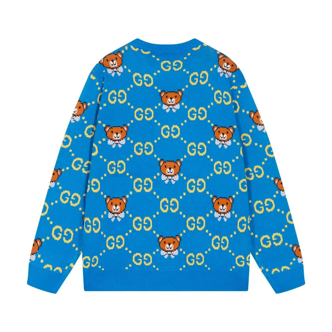Bear Cartoon Jacquard Sweater