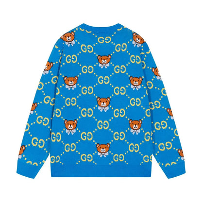 Bear Cartoon Jacquard Sweater