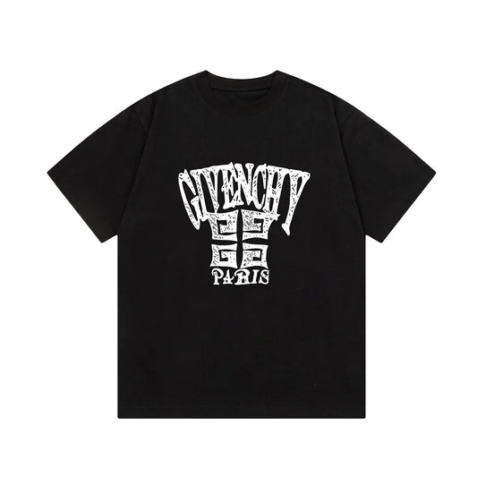 Hand Drawn Letter Print T Shirt
