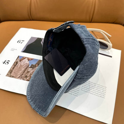 Distressed Denim Baseball Cap