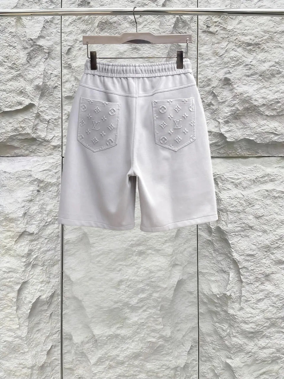 Embossed Monogram Cargo Casual Shorts