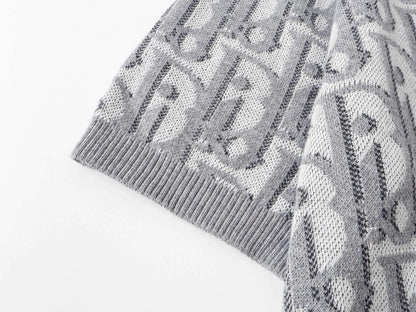 All‑Over Jacquard Knit Polo Shirt