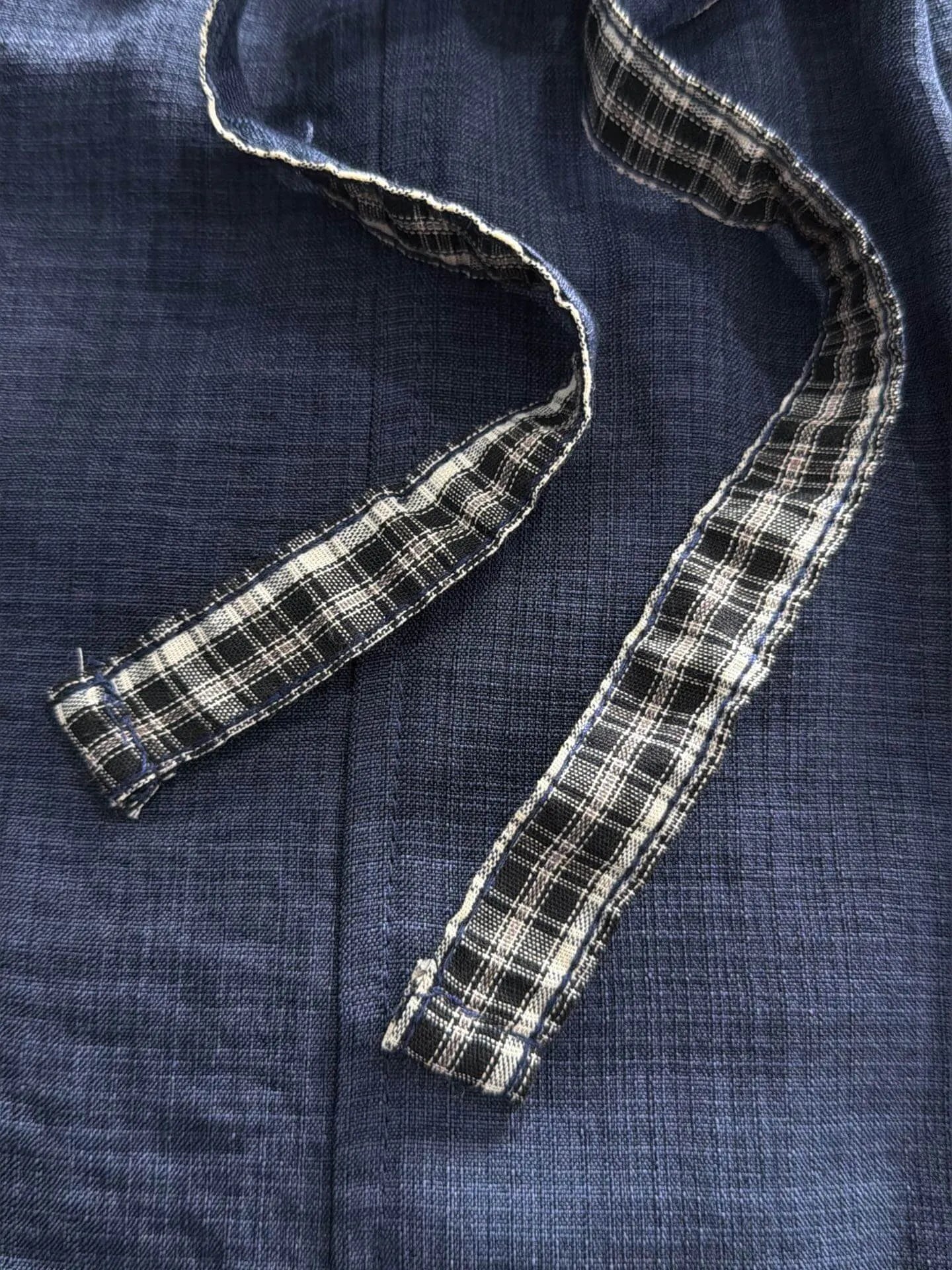 Plaid Cuff Label Decor Shorts