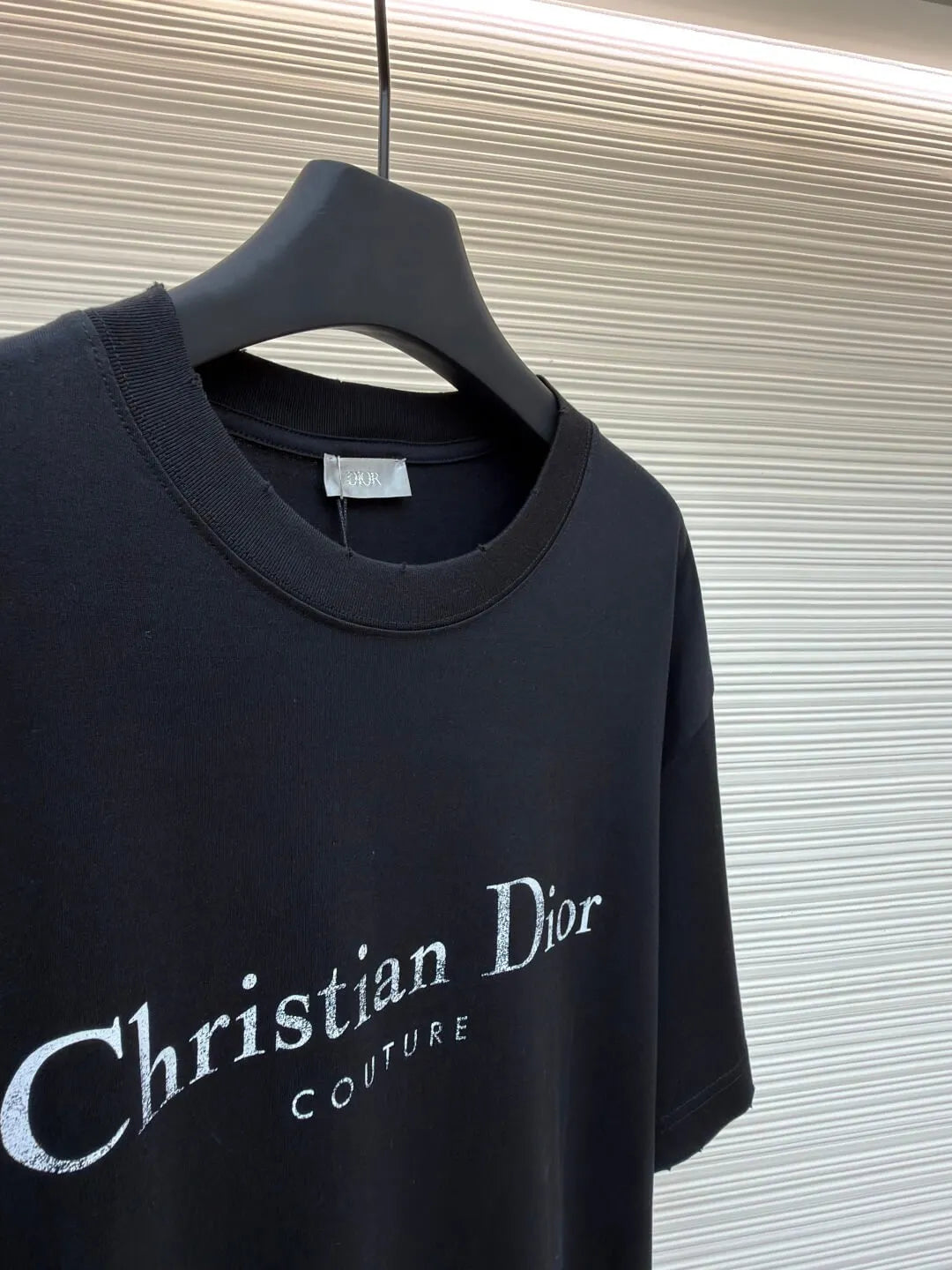 Vintage Script Letter Print T-Shirt