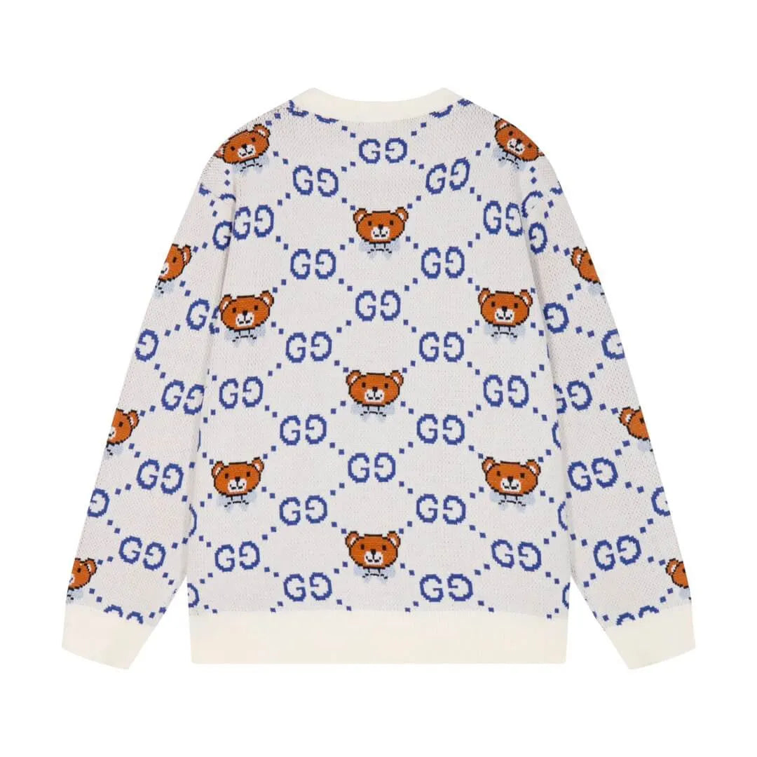 Bear Cartoon Jacquard Sweater