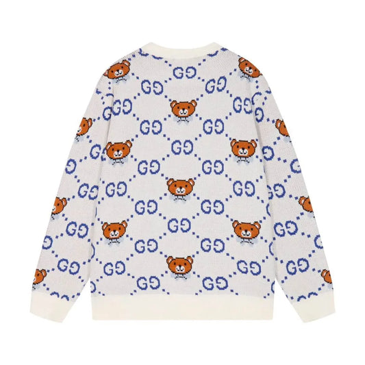 Bear Cartoon Jacquard Sweater