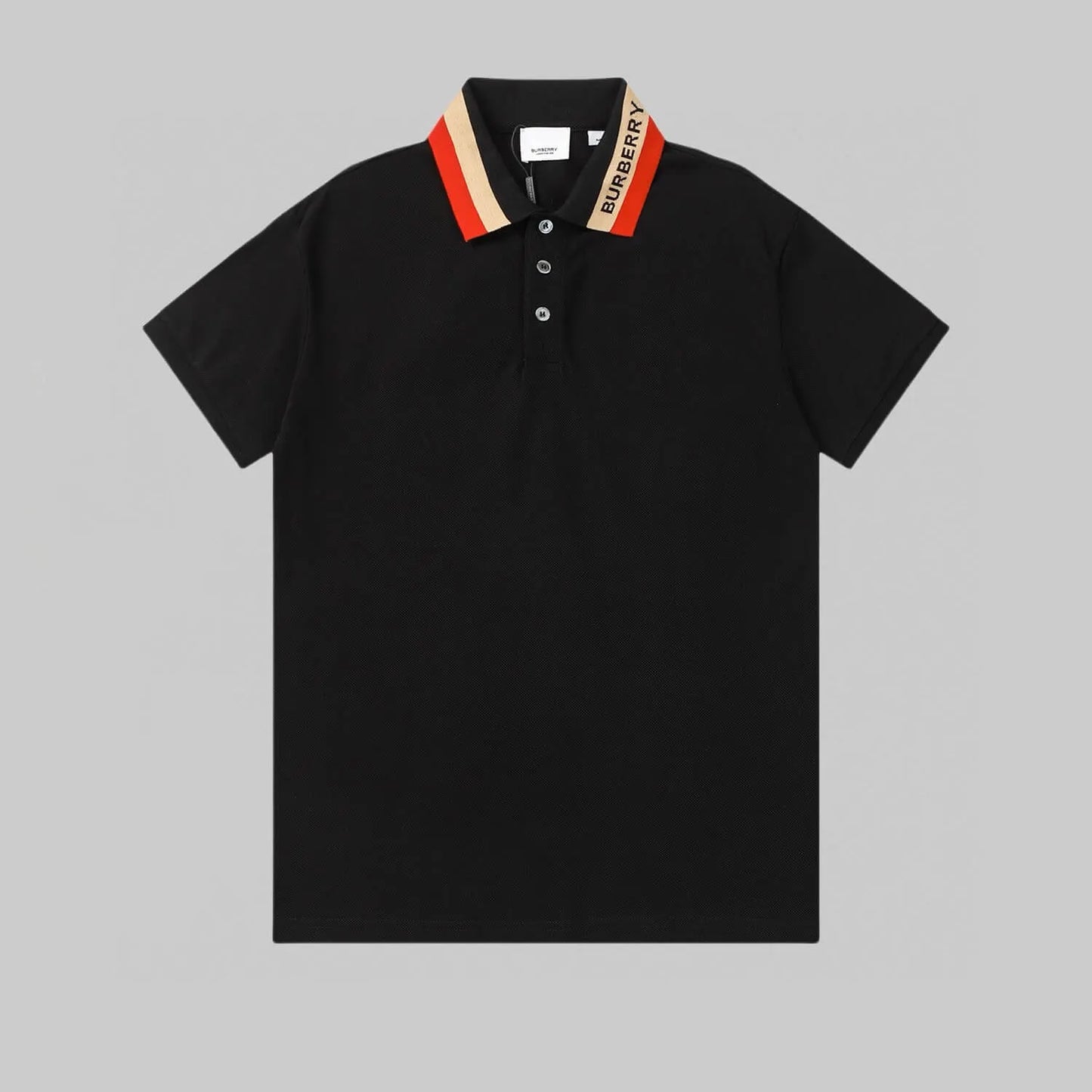 Striped Letter Polo Shirt