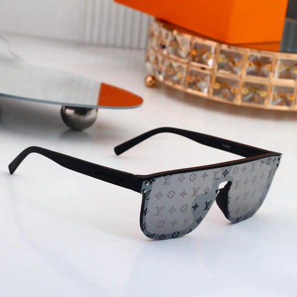 All-Over Print Square Shield Sunglasses