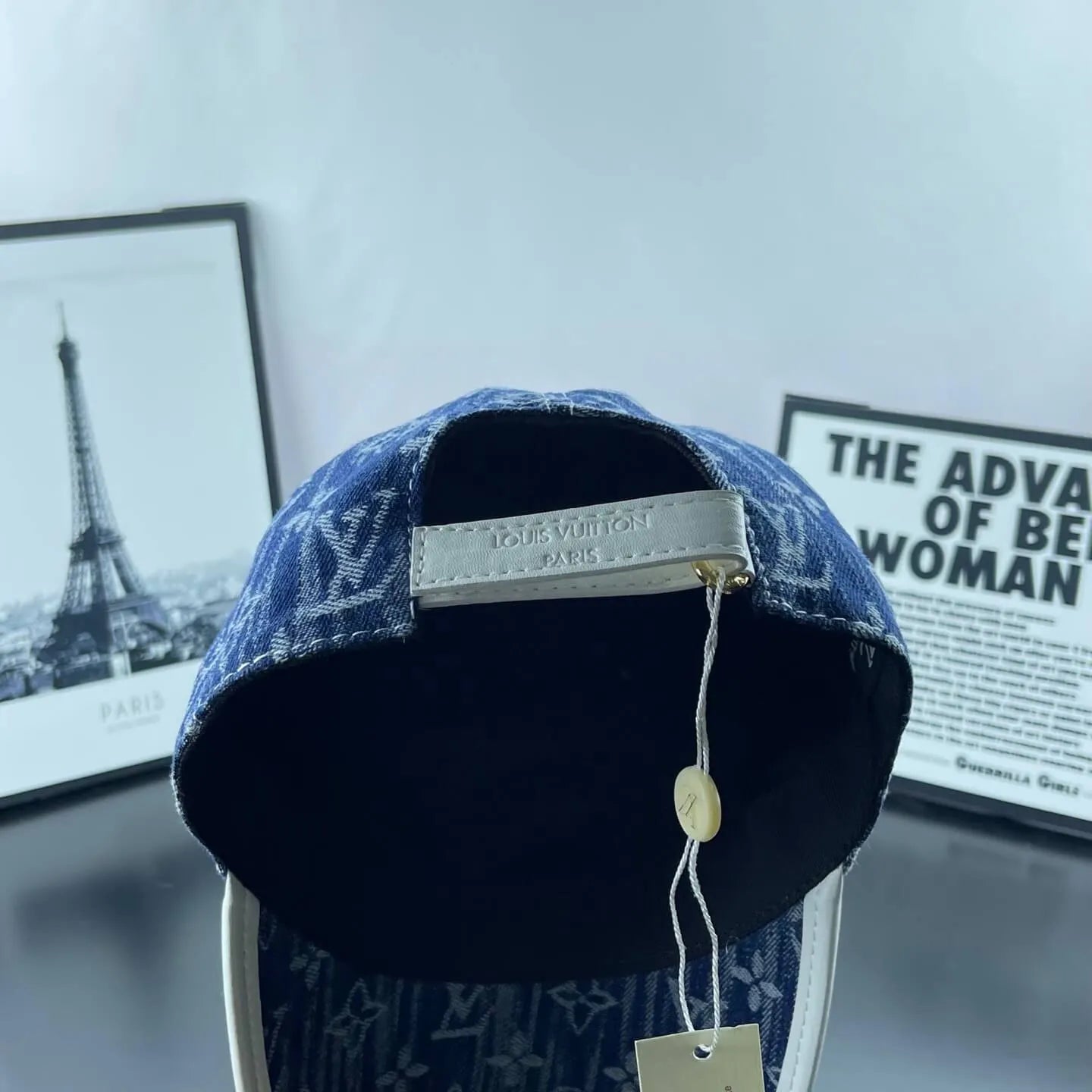 Color-Block Brim Denim Dome Cap