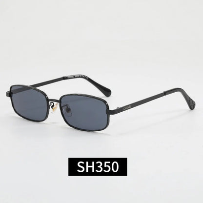 Slim Metal Narrow Rectangle Sunglasses