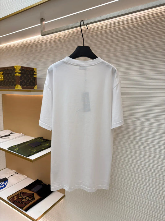 Vintage Script Letter Print T-Shirt