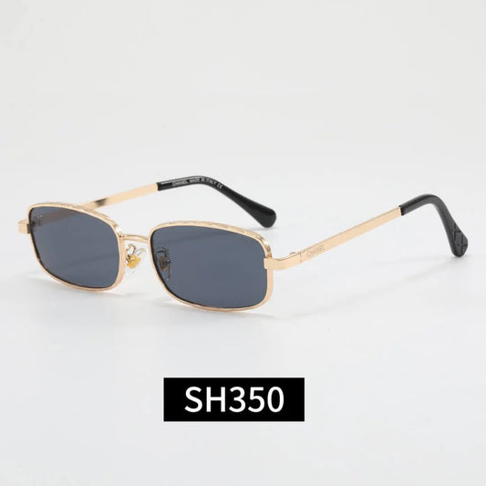 Slim Metal Narrow Rectangle Sunglasses