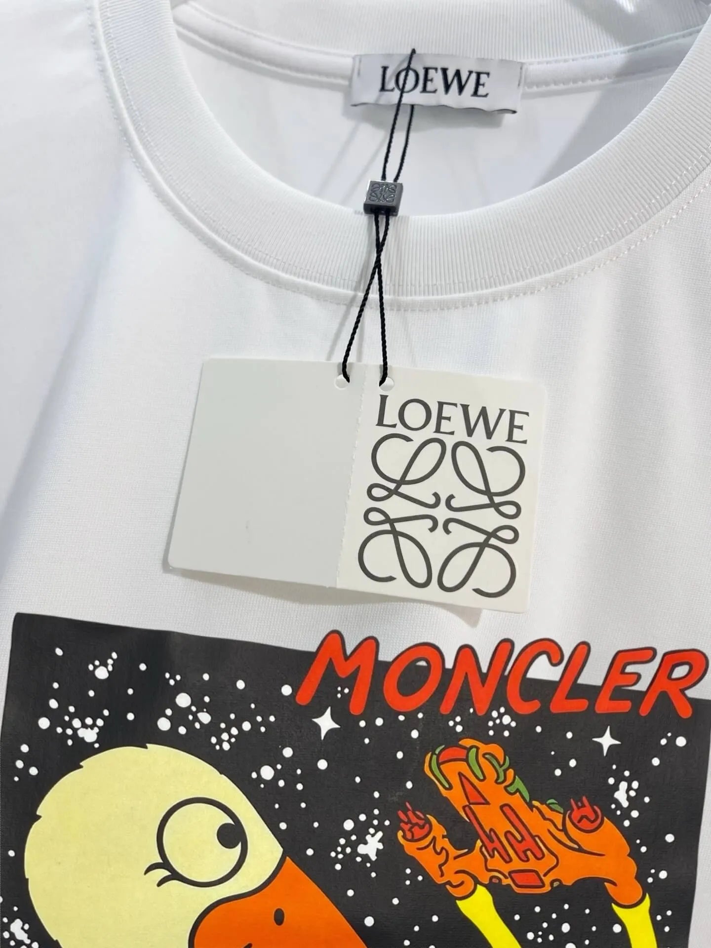 Space Duck Cartoon Oversized T‑shirt