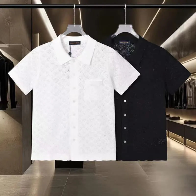 Hollow-out jacquard T-shirt