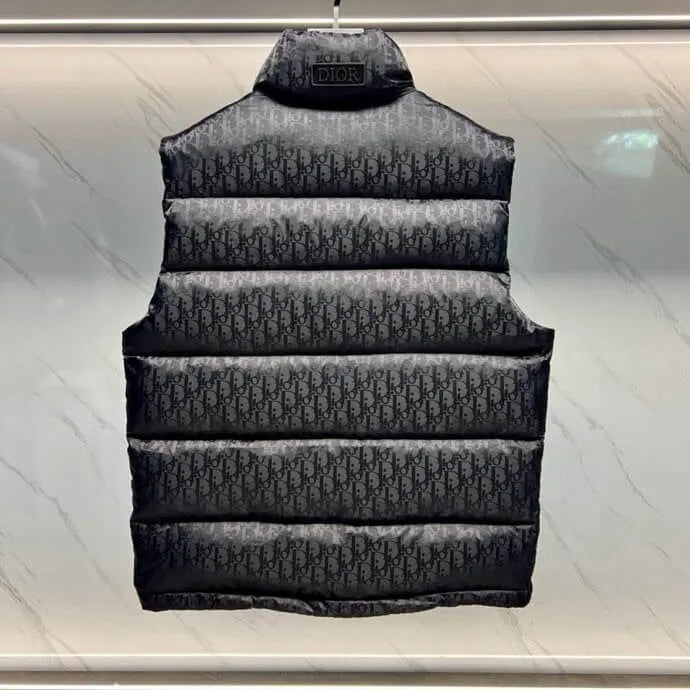 Subtle Vintage‑Pattern Vest Down Jacket
