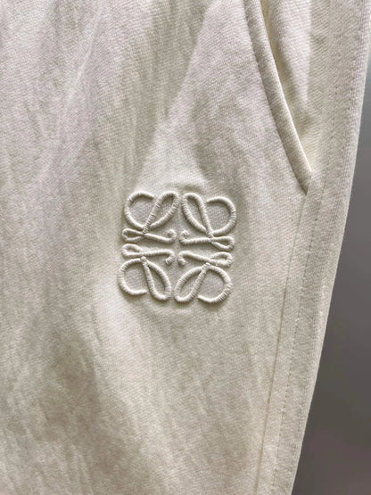 Geometric Embroidery Loose Straight Pants