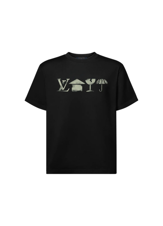 Distressed Print T‑Shirt