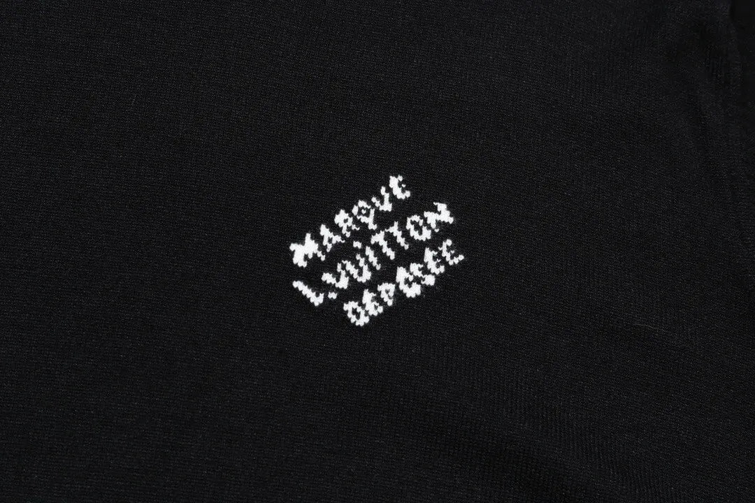 Cuff Embroidered Crew Sweater