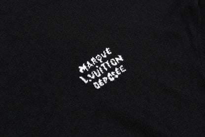Cuff Embroidered Crew Sweater