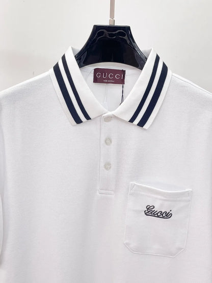 Color Block Stripe Polo Shirt