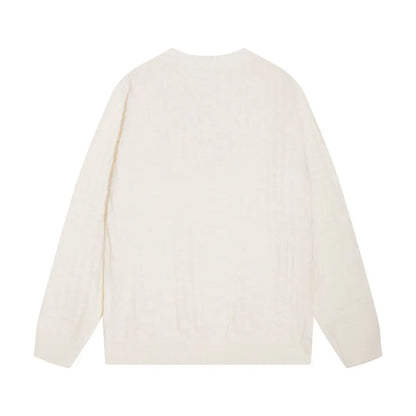 Tone‑on‑Tone Jacquard Sweater