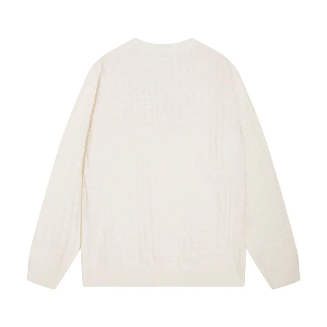 Tone‑on‑Tone Jacquard Sweater