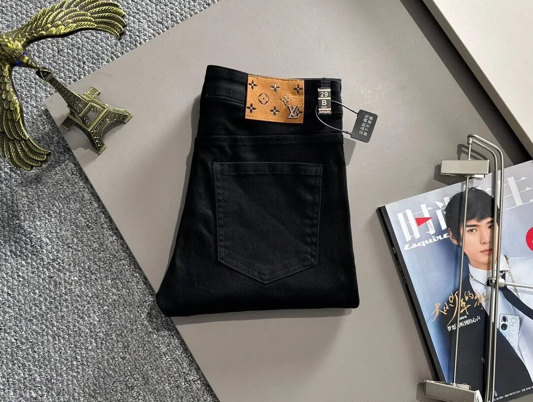 Monogram Leather Tag Jeans
