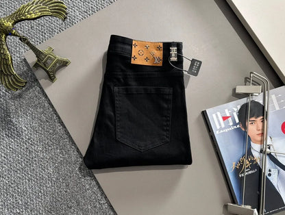 Monogram Leather Tag Jeans